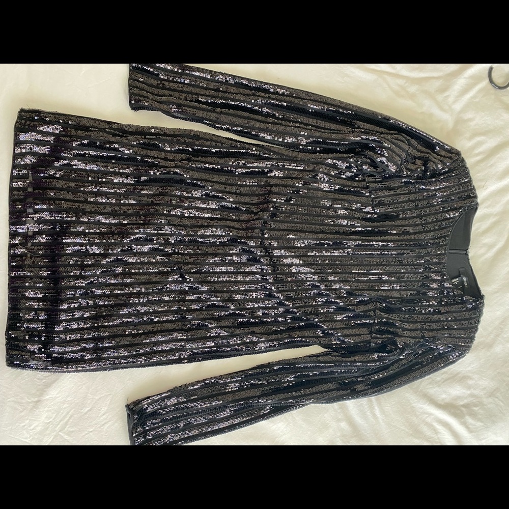Black sequence dress